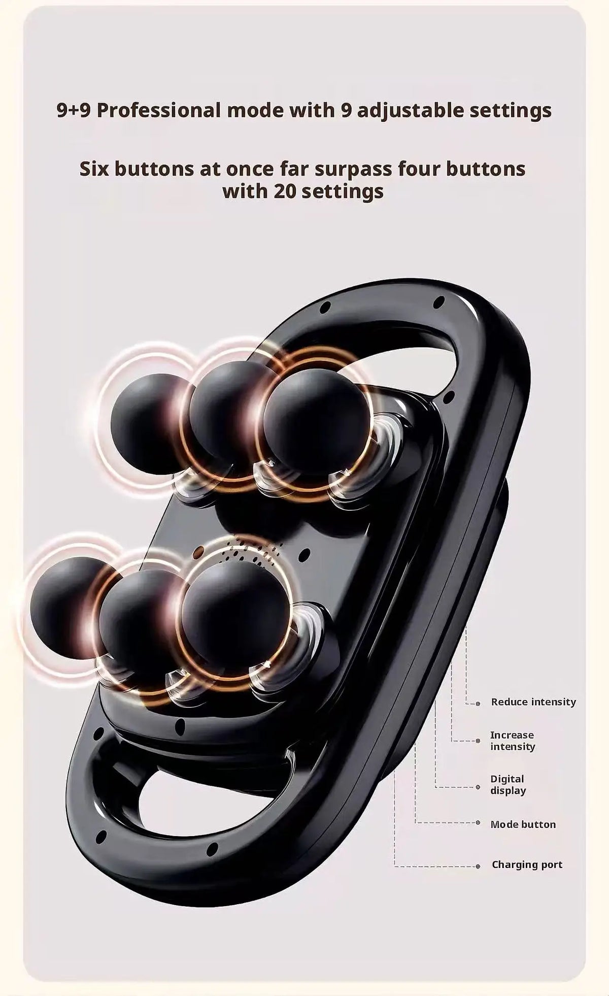 High-Power Portable Oscillating Massage Gun with Six-Head Deep Tissue Muscle Relaxation Device for Home Use