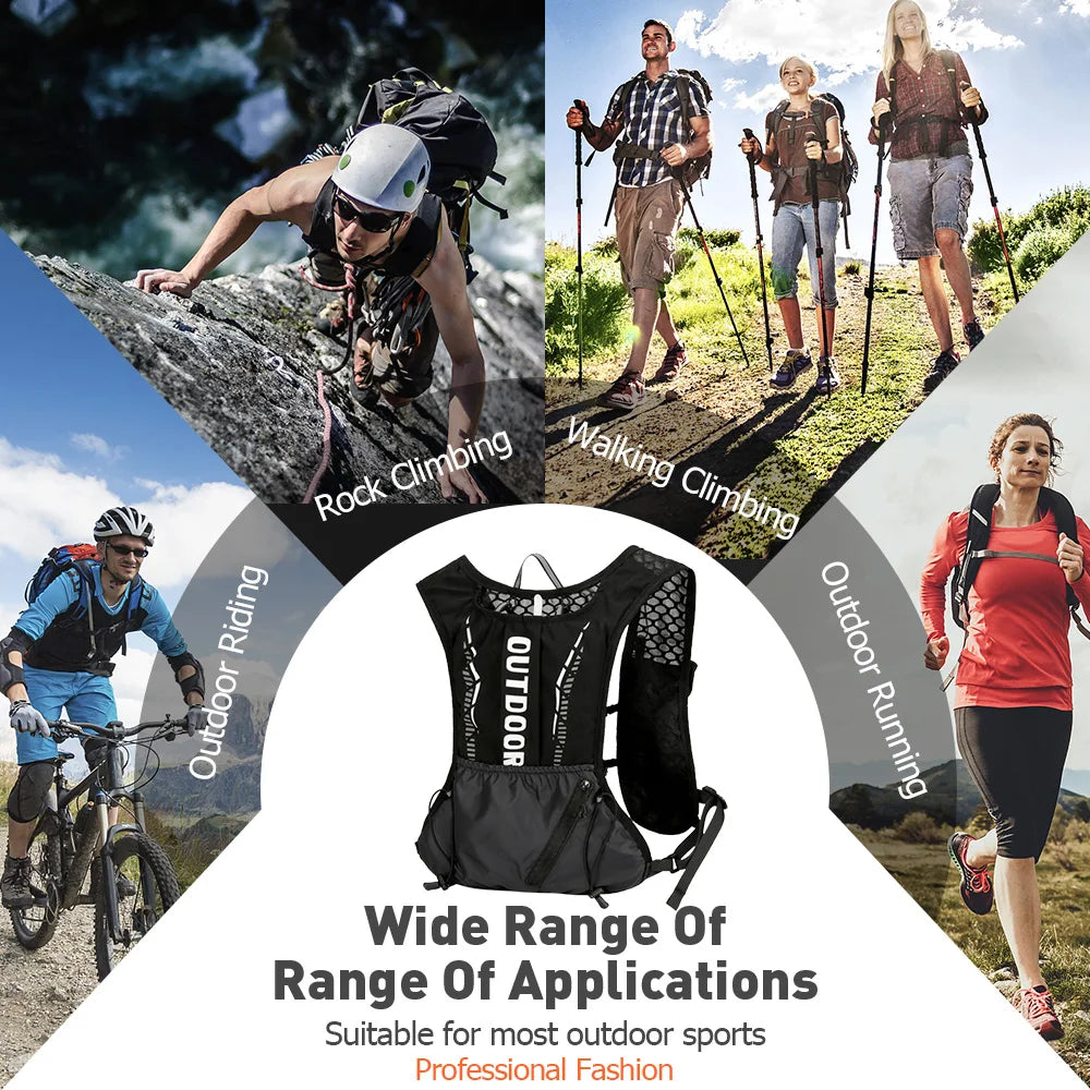 Outdoor Lightweight Backpack Trail Running Backpack Cycling Bag Mountaineering Backpack Hiking Backpack Hydration Backpack
