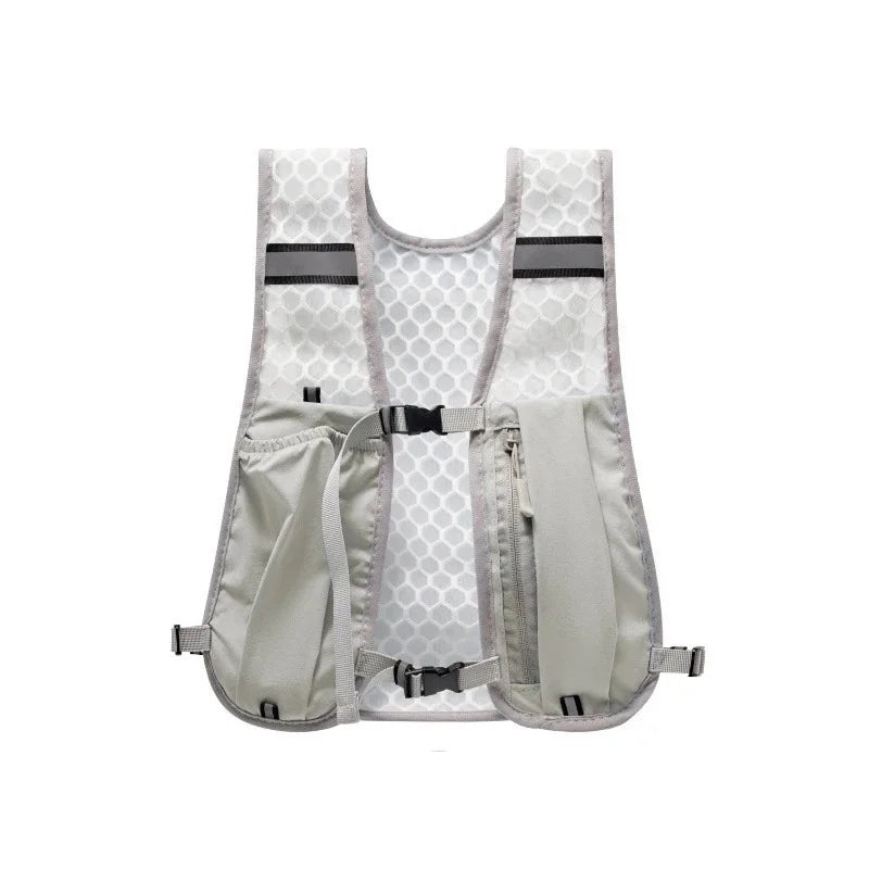 New Running Water Bottle Storage Vest Lightweight Running Vest Reflective Hydration Water Chest Pack With Phone Holder