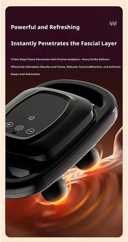 High-Power Portable Oscillating Massage Gun with Six-Head Deep Tissue Muscle Relaxation Device for Home Use