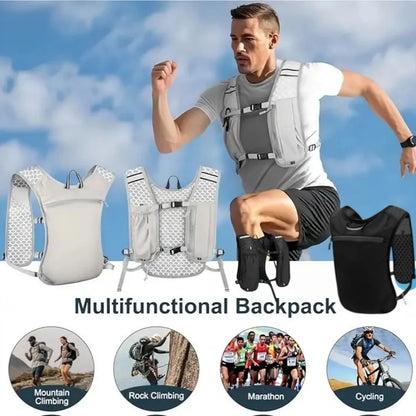 New Running Water Bottle Storage Vest Lightweight Running Vest Reflective Hydration Water Chest Pack With Phone Holder