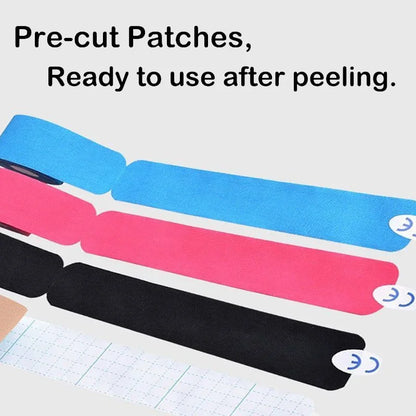 5cmX5m Pre Cut Kinesiology Tape Elastic Exercise Muscle Patch Type I Waterproof and Breathable Sports Fitness Intramuscular Tape