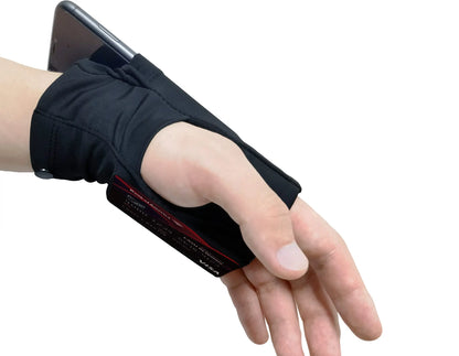 New Running Mobile Phone Arm Bag Sport Phone Armband Bag with Glove Handfree Wrist Cell Phone Holder Thin Wrist Pouch for Phone
