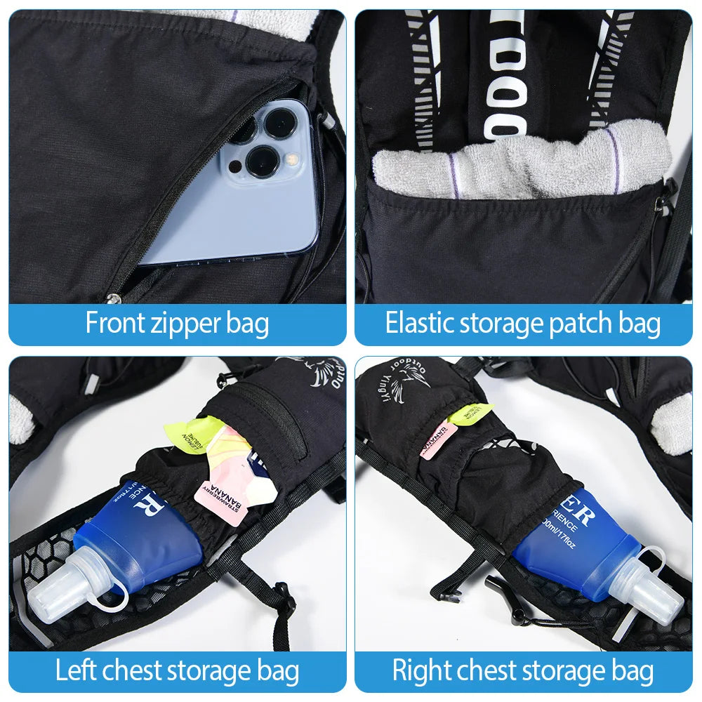 Outdoor Lightweight Backpack Trail Running Backpack Cycling Bag Mountaineering Backpack Hiking Backpack Hydration Backpack