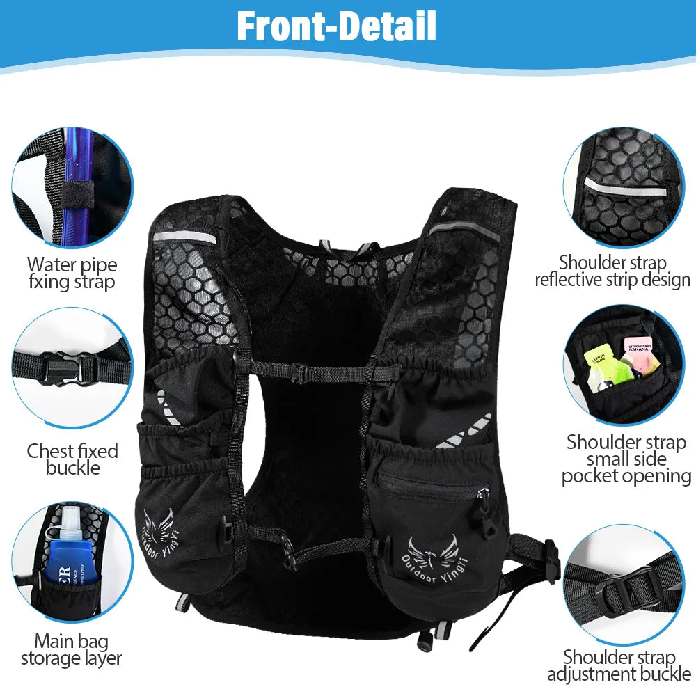 Outdoor Lightweight Backpack Trail Running Backpack Cycling Bag Mountaineering Backpack Hiking Backpack Hydration Backpack