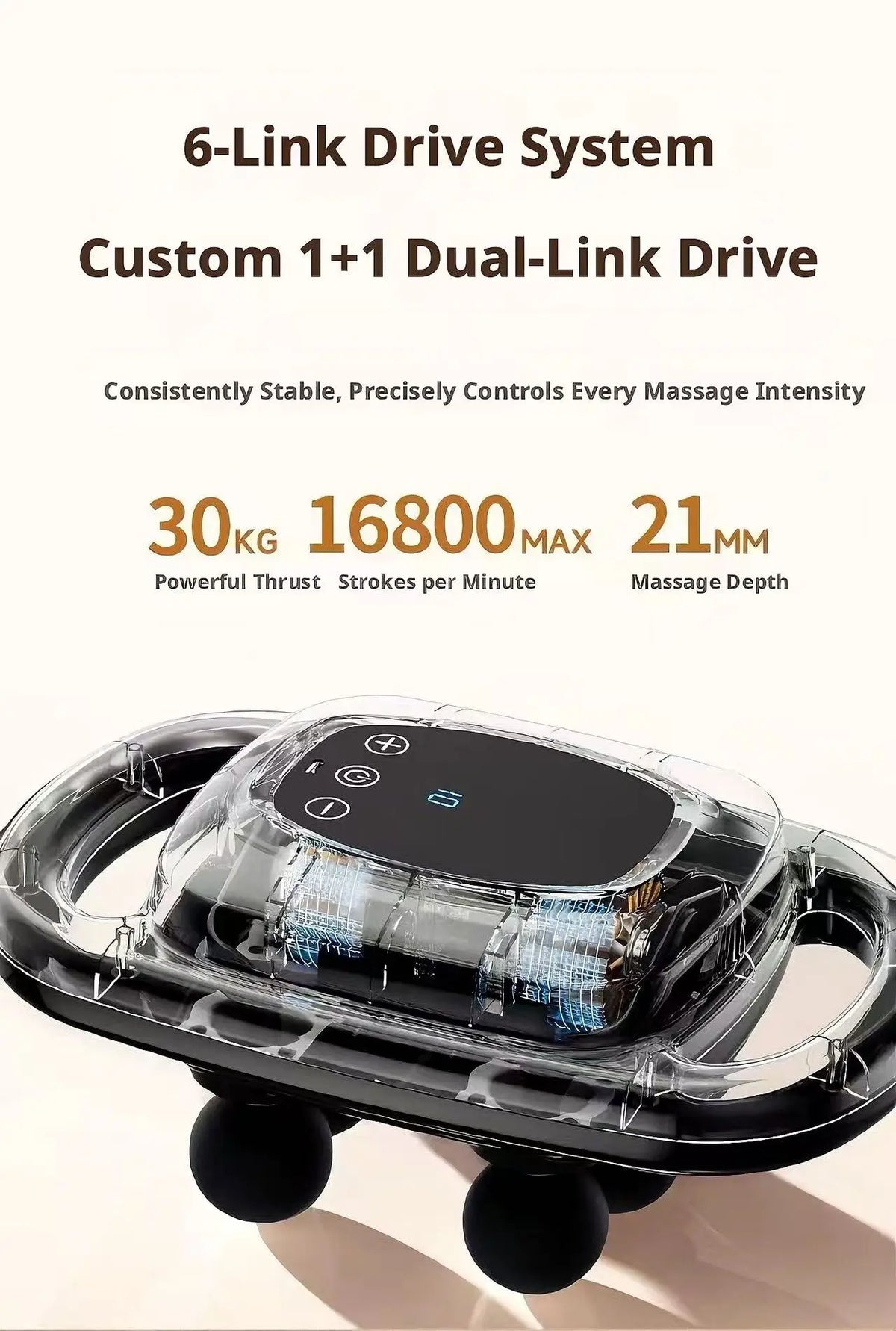 High-Power Portable Oscillating Massage Gun with Six-Head Deep Tissue Muscle Relaxation Device for Home Use