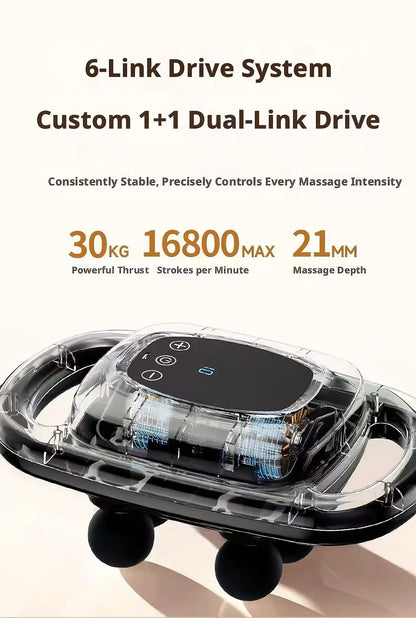 High-Power Portable Oscillating Massage Gun with Six-Head Deep Tissue Muscle Relaxation Device for Home Use