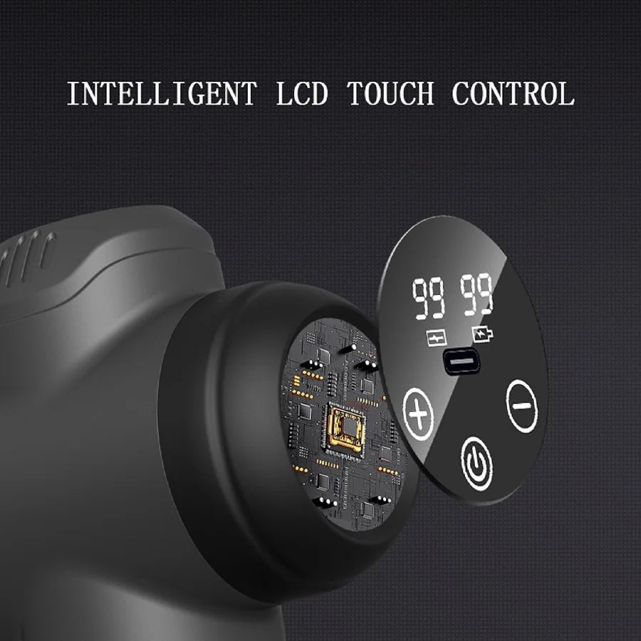 6/99 Speeds Massage Gun Deep Tissue, Back Massager Gun for Athletes Muscle Massage Gun for Body with 4/8 Massage Heads