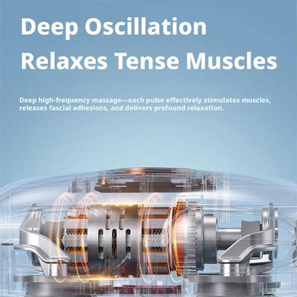 High-Power Portable Oscillating Massage Gun with Six-Head Deep Tissue Muscle Relaxation Device for Home Use