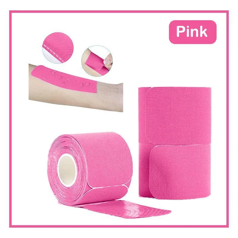 5cmX5m Pre Cut Kinesiology Tape Elastic Exercise Muscle Patch Type I Waterproof and Breathable Sports Fitness Intramuscular Tape
