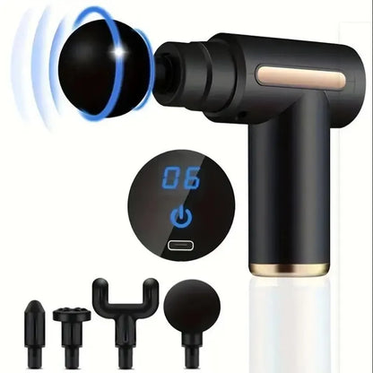 6/99 Speeds Massage Gun Deep Tissue, Back Massager Gun for Athletes Muscle Massage Gun for Body with 4/8 Massage Heads