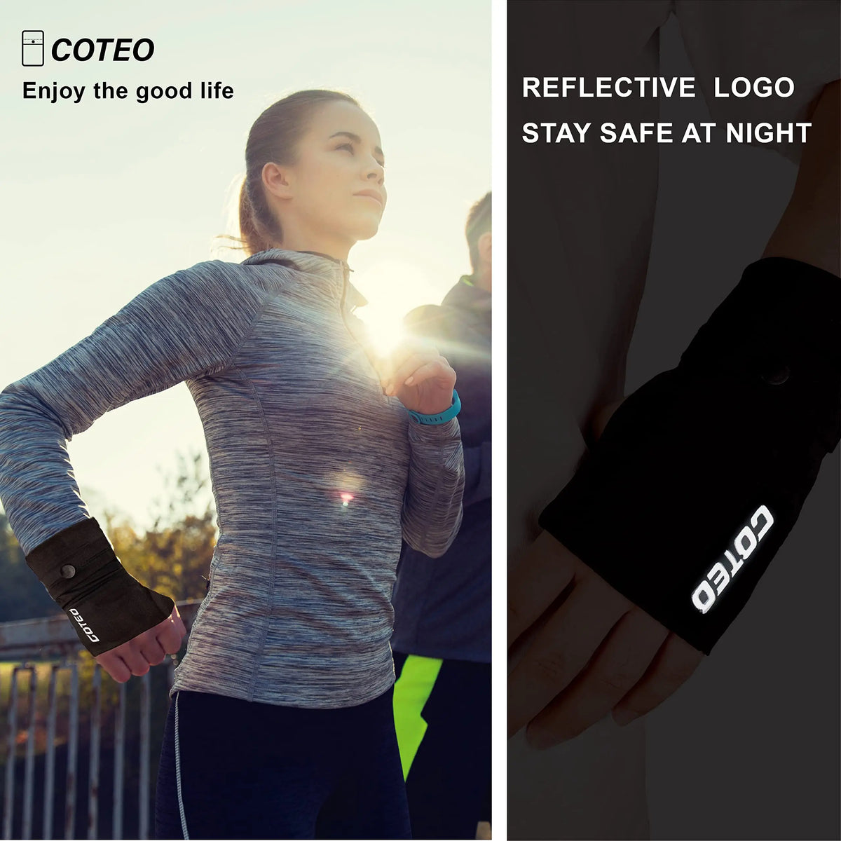 New Running Mobile Phone Arm Bag Sport Phone Armband Bag with Glove Handfree Wrist Cell Phone Holder Thin Wrist Pouch for Phone